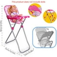 thumbnail image 5 of PPgejGEK Doll High Chair with Tray Simulation Miniature Adjustable Doll High Chair Foldable Doll Furniture for Pretend Play No Doll Festival Gift, 5 of 5