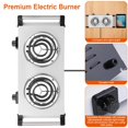 YTBW 2000W Electric Dual Burner Portable Coil Heating Hot Plate Stove