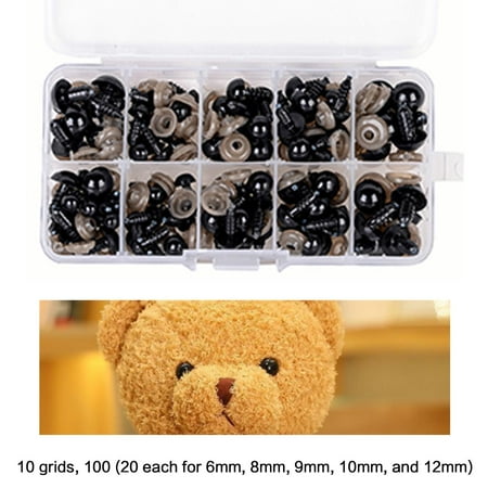 

100x DIY Plastic Safety Eyes Soft Toys Teddy Bear Doll Animal Making Craft Screw M2U0