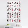 thumbnail image 1 of Winter Tapestry, Penguins Hand Drawn Merry Christmas Greetings, Fabric Wall Hanging Decor for Bedroom Living Room Dorm, 5 Sizes, Dark Coral White Black, by Ambesonne, 1 of 1