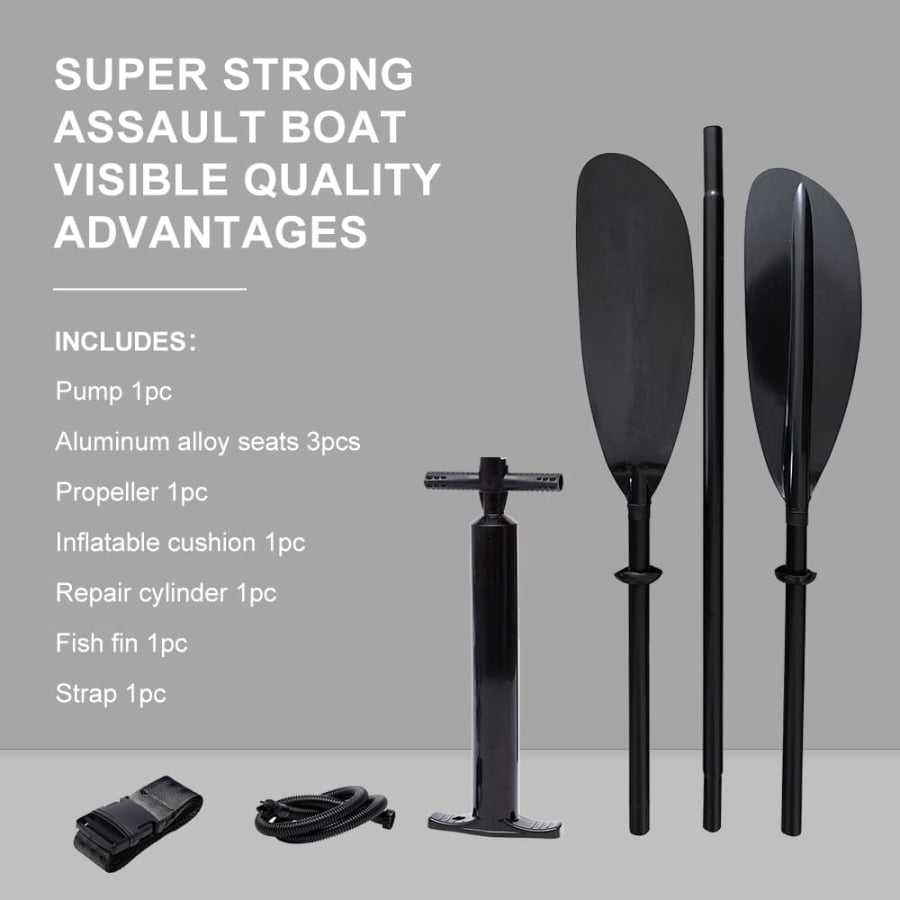 Ikuby 2 Person Inflatable Fishing Kayak PVC Boat - 130 x 43 x 11.8 Inches