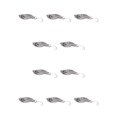 thumbnail image 2 of Naiovety Kit de cucharas de trucha Lentejuelas Temblor Señuelo de pesca Cebos de de un solo gancho Agua dulce Agua salada Bajo Swimbait Plata Plata 5.5g 10Conjunto, 2 of 6