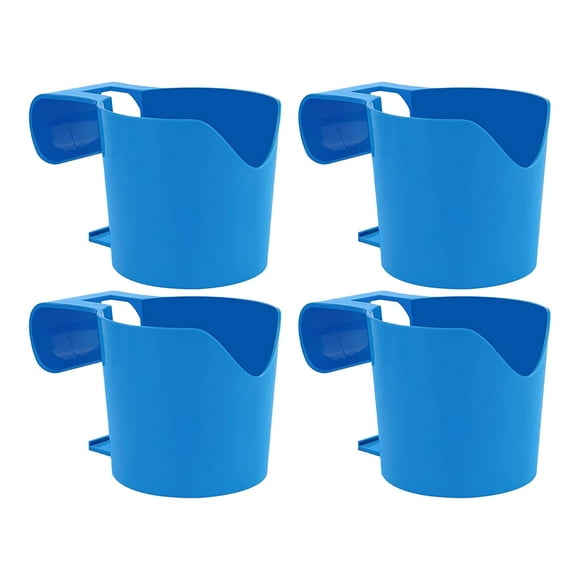 4x Poolside Cup Holders for above Ground Swimming Pool Multifunctional Shelf Durable Clip on Pool Cup Holder for Drinks Bathtub Accessories