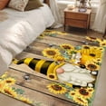 thumbnail image 5 of Rectangle Area Rug 4x6ft,Bee Gnome Sunflower Watercolor Washable Carpet Non-Slip Runner Accent Rugs Indoor Floor Mat for Bedroom Living Room Decor,Farm Vintage Wood Board, 5 of 9