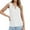 White, variant on Women Summer Tops Ladies Fashion Casual Court Lock Round Neck Sleeveless Vest T Shirt Top Workout Crop Band 1 Blank Tops for Printing Compression Top Womens Women Bulk Girl Casual for Black S