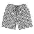 thumbnail image 3 of Uemuo Gray Plaid Pattern Men's Swim Trunks Hawaiian Beach Bathing Suit Swimsuits Beach Quick-Dry Shorts with Pockets-X-Large, 3 of 9