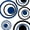 Blue Black White, variant on Erosebridal Modern Circular Pattern Zipper Twin Comforter Sets with Fitted Sheet and 2 Pillowcases,Ring Shape Print Zipper Bedding Set,Blue Black White,Black Reversible