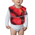 thumbnail image 6 of Susaid Strawberry Red Print Bibs for Babies Toddlers Adjustable Waterproof Free Soft Durable Bibs for eating with Large Pocket Food Catcher, 6 of 8