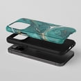 thumbnail image 2 of Teal Marble Gold Vein For All iPhone Series Tough Phone Case, 2 of 7