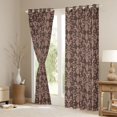 thumbnail image 3 of Manfei Damask Floral Black Out Curtains,Retro Baroque Flower Curtains Pack of 2 (42x63 Each),Brown Black Bedroom Curtains For Boys Kids,Microfiber Bedroom Decor, 3 of 6