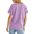 thumbnail image 2 of Langwyqu Summer Rose Printed Women Short Sleeve Crewneck Graphic T-Shirt, 2 of 5