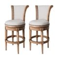 thumbnail image 1 of Open Box Maven Lane Pullman Swivel Stool, Oak, Bar Height (2 Pack), 1 of 6