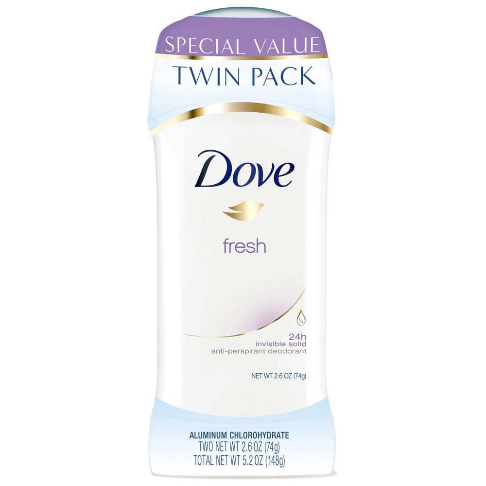 Dove Fresh Deodorant, 2.6 oz, Twin Pack
