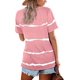 thumbnail image 3 of Tops para mujer Casual cuello en V manga corta Color sólido camiseta básica XL JM, 3 of 3