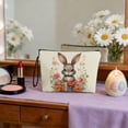 thumbnail image 7 of Kumdkd Easter Bunny Makeup Bag - 9.8x6.7in Foldable Travel Organizer with Anti-Skid Zipper, Portable Storage Pouch for Cosmetics, Accessories & Holiday Decor, 7 of 7
