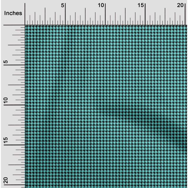 oneOone Organic Cotton Poplin Twill Fabric Houndstooth Geometric Printed Fabric 1 Yard 42 Inch Wide