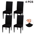 thumbnail image 1 of Juego de 4 fundas para sillas de comedor, ajuste elástico, extraíble, lavable, corta, para comedor, hotel, ceremonia, banquete, boda Xemadio 2034662-3, 1 of 9