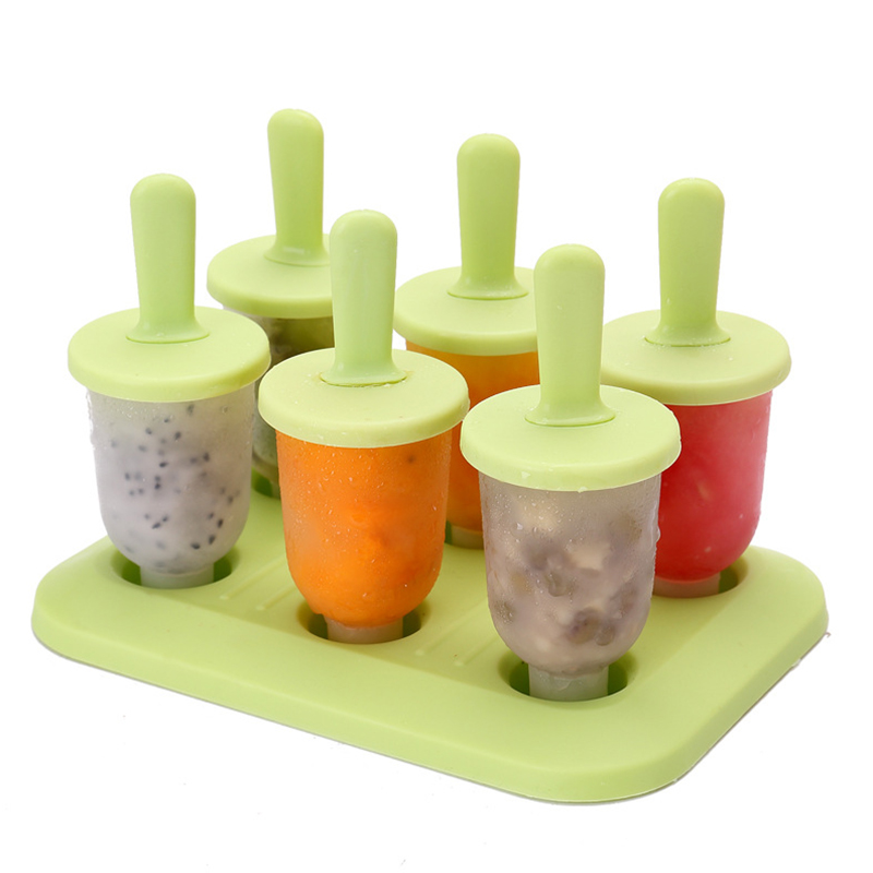 Popsicle Molds Set 6 Ice Pop Makers Frozen Ice Pop Maker