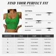 thumbnail image 5 of Easygdp Green Sparkling Shiny Seamless Sports Bra for Women, High Impact Yoga Exercise Athletic Bras - Available in Various Sizes-Medium, 5 of 8