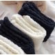 thumbnail image 3 of Calcetines de terciopelo de visón para hombre y mujer, medias térmicas gruesas de felpa para dormir, color blanco y negro, para Otoño e Invierno, 3 of 5