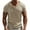Khaki, variant on YLSDY Men's Causal Faux Linen Fabric T Shirt Summer Solid Color Buttons Henley Collar Short Sleeve T Shirts Black L