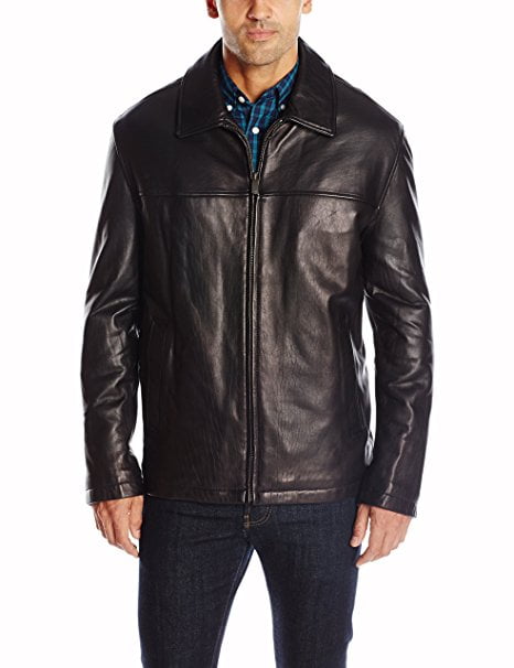 Dockers Men's Zip Front Leather Jacket - Walmart.com