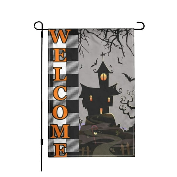 Welcome Castle Home Decorative Garden Flag House Yard Flag Vertical Double Sided Halloween Decor Art Sign 12 x 18 Inch