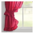 thumbnail image 3 of Stoneberry Home Ruffled Window Curtain Set Polyester Burgundy, 3 of 6