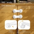 thumbnail image 5 of Paquete de 6 cerraduras para gabinetes a prueba de bebés-Productos de seguridad para bebés fáciles de instalar (sin perforación) Adhesivo 3M para cajones, asiento de gabinete,, 5 of 5