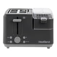 West Bend Multifunctional Breakfast Station, 2-Slice Toaster with Egg Cooker and Meat Warmer, in Black (78500)