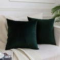 thumbnail image 2 of 2 Pack Throw Pillow Covers, Decorative Lumbar Pillow Covers, Solid Sofa Pillows, Soft Velvet Pillow Case, Square Accent Cushion Covers for Sofa Couch Bed Chair, 2 of 7