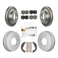 thumbnail image 1 of Transit Auto Front Rear Coated Disc Brake Rotors Ceramic Pads and Drum Kit (7Pc) for Car Toyota Tacoma KGC-102872, 1 of 11