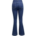 thumbnail image 5 of Endives Women's Flare Bell Bottom High Waist Jeans Vintage Stretch Denim Trouser With Pocket, 5 of 5