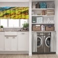 thumbnail image 3 of LALILO Kitchen Curtain Valance Art Watercolor Brush Strokes Rod Pocket Window Curtain 52"x 18" Set of 2, 3 of 7