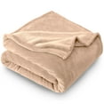 thumbnail image 4 of Bare Home Luxurious Ultra Soft Premium Microplush Fleece Blanket, Twin/Twin XL, Camel, 4 of 6