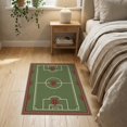 thumbnail image 3 of ODIKA 2'x3' Washable Doormat Football Car Faded Gridiron Seasonal Motif Burgundy Field Rugby for Entryway, Kitchen, Laundry Room, Non-Slip, Low Pile, 3 of 7