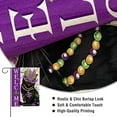 thumbnail image 3 of Welcome Mardi Gras Black Cat Decorative Garden Flag, Purple Mask Fleur de Lis New Orleans Carnival Yard Lawn Outside Decor, Beads Masquerade Holiday Outdoor Home Decoration Double Sided, 3 of 10