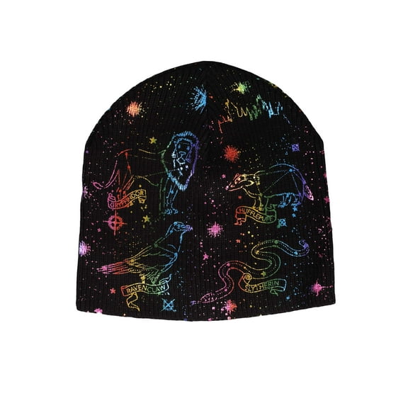 Hogwarts House Emblem Constellations Knit Hat