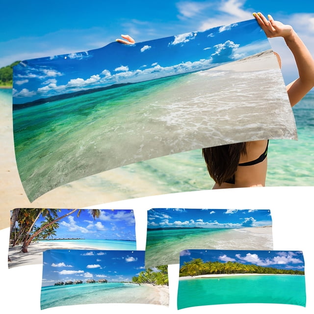 Xihbxyly Toalla de Playa de Microfibra, Diseño Superligero a Prueba de Arena, Manta de Playa de Secado Rápido, Esencial para Viajes, Ideal para Piscina o Picnic, Tamaño 30 X 60 Pulgadas