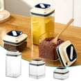 thumbnail image 1 of Storage Jars 1-Piece Vacuum Sealed Storage Containers Plastic Bento Boxes with Lids for Coffee Pasta Food Microwaveable and Dishwasher Safe(650ml) Rkxzt, 1 of 9