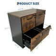 thumbnail image 3 of Studyset 4 Drawer File Cabinet with Lock, Locked File Cabinet with Key, Printer Stand, Office Filing Cabinet Organizer Wooden Filing Cabinets for Letter/A4/Files, 3 of 9