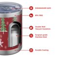 thumbnail image 4 of 12oz Tumblers Red Christmas Tree and Snowflake Pattern Vacuum Insulated Stainless Steel Travel Tumbler Cups Mug with Lid and Straw for Beer,Coffee,Beverages with Cleaning Brush for Cold & Hot Drinks, 4 of 5