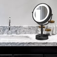 thumbnail image 2 of Ico Bath V9013 Volkano 10-7/8" W X 16" H Modern Circular Framed Makeup Mirror - Chrome, 2 of 7