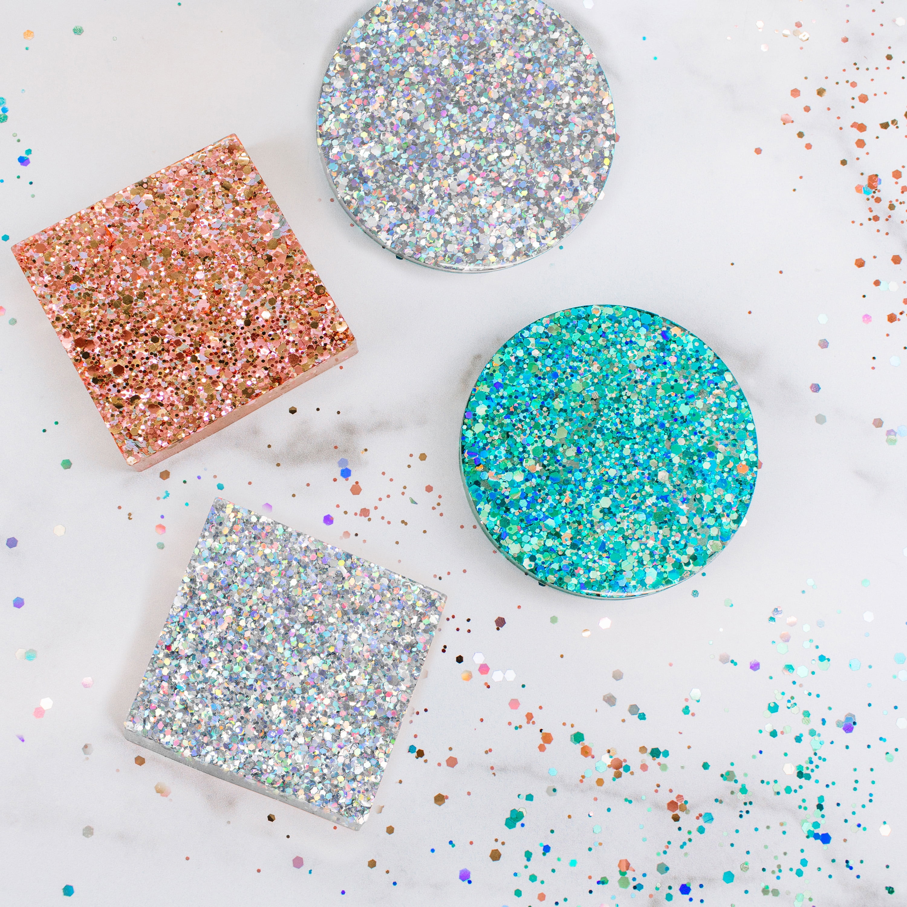 Glitter - Handcrafted Resin Art Coasters