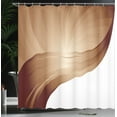 thumbnail image 4 of Ambesonne Chocolate Shower Curtain, Spiraling Stripe, 69"Wx84"L, Pale Brown White, 4 of 5