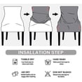 thumbnail image 5 of Qucyy Beige Lightweight and Easy to Carry Set Beige Velvet Wingback Chair Cover Chair Cover Strong Removable Washable Reusable Armless Protective Cover Suitable for Restaurant Banquet Home Decor Set, 5 of 5