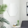 thumbnail image 2 of DecMode 24" x 21" White Hexagon Wall Mirror with Thin Minimalistic Frame, 2 of 7