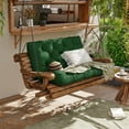 thumbnail image 7 of Kimunuk Outdoor Swing Cushion , 40" X 40" X 5" Waterproof Bench Chair Replacement Cushion with 6 Ties for Patio Porch, Green, 7 of 7