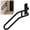 Black R, variant on Left Side Wall Mounted handrail, Garge Door Stair Railing for 1-3 Steps(Polished Black, Left Side, 230LBs Loading)