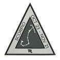 thumbnail image 1 of Scorpio Horoscope 4 Inch Iron Or Sew On Embroidered Fabric Badge Patch Astrology, Zodiac Iconic Series, 1 of 2